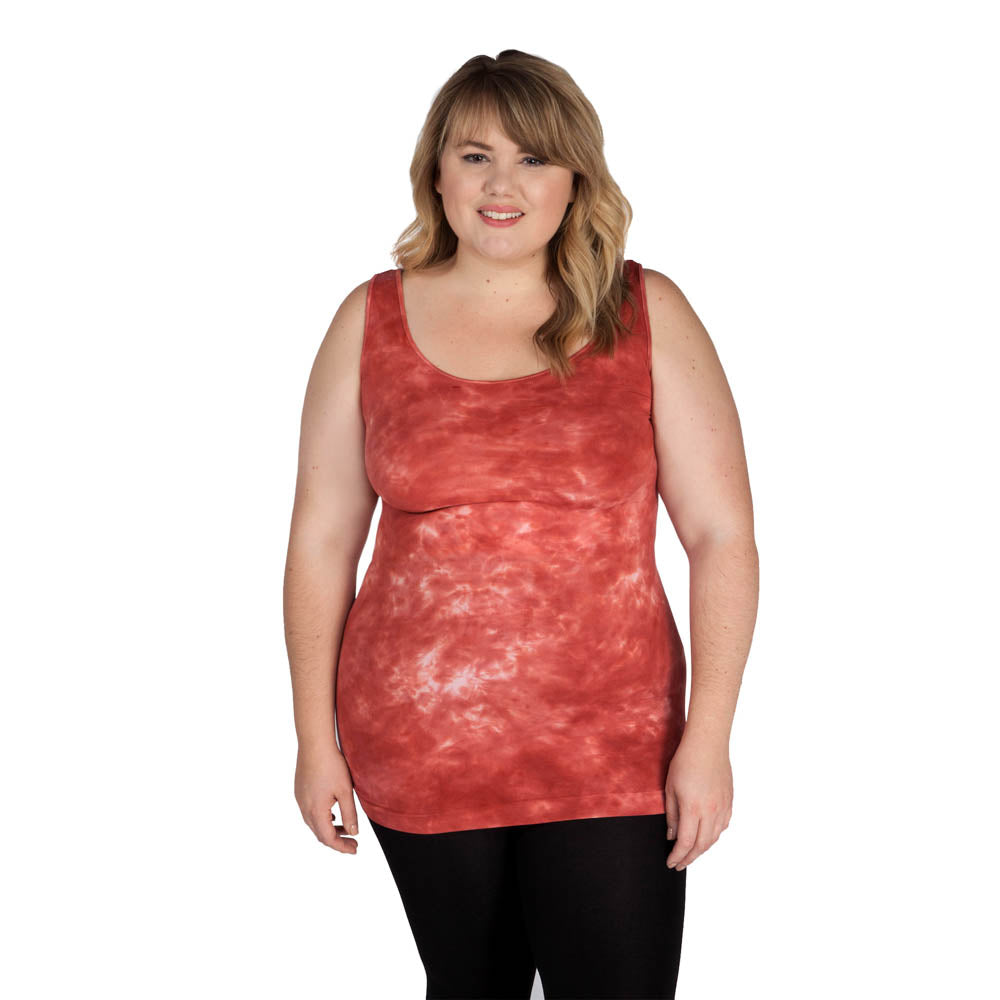 Paprika Plus Marbled Tie Dye Tank Top