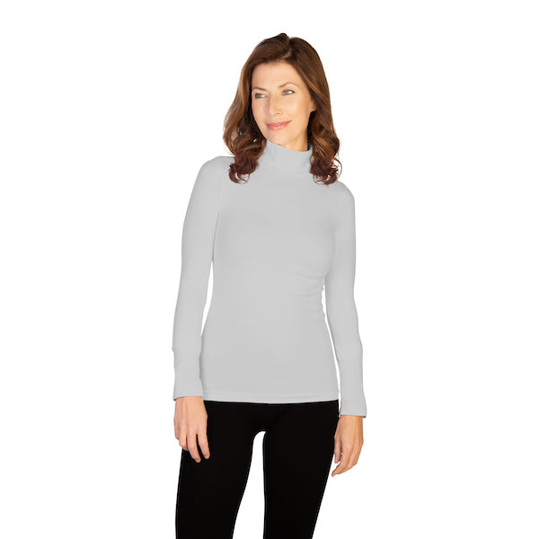 Metal Mock Turtleneck