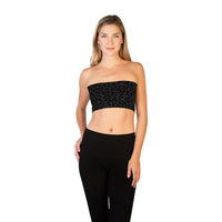 Leopard Charcoal Animal Print Bandeau