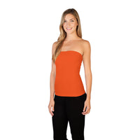 Orange Tube Top with Shelf Bra