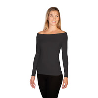 Charcoal Boat Neck Top
