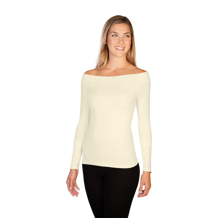Ivory Boat Neck Top
