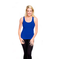 Cobalt Ribbed Racerback Tank Top