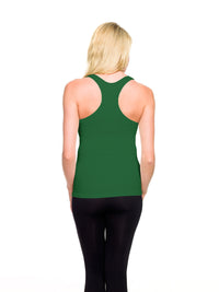 Kelly Green Ribbed Racerback Tank Top Back