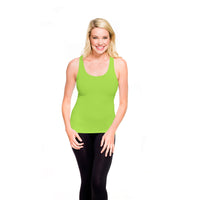 Lime Ribbed Racerback Tank Top