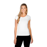 white short sleeve crew neck tee