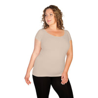 Stone plus sized cap sleeved tee