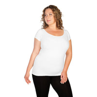 White plus sized cap sleeved tee