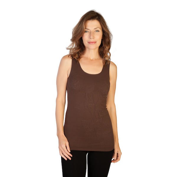 Dark Brown Rose Tank Top