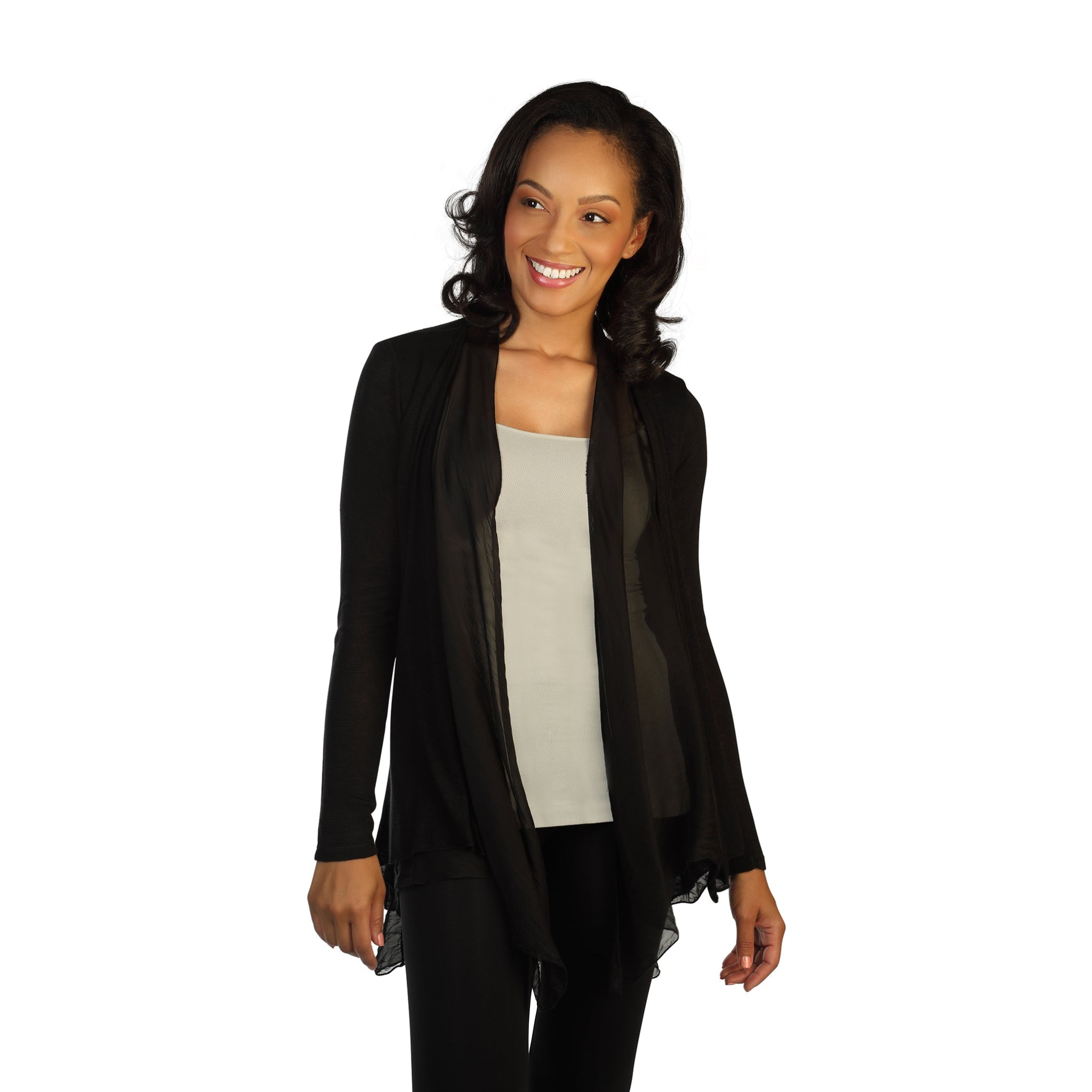Silk cardigan womens top