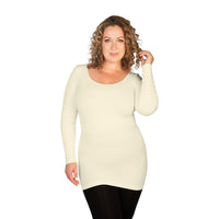 Plus Long Sleeve Scoop Neck Tee