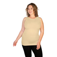 toasted almond high neck tank top
