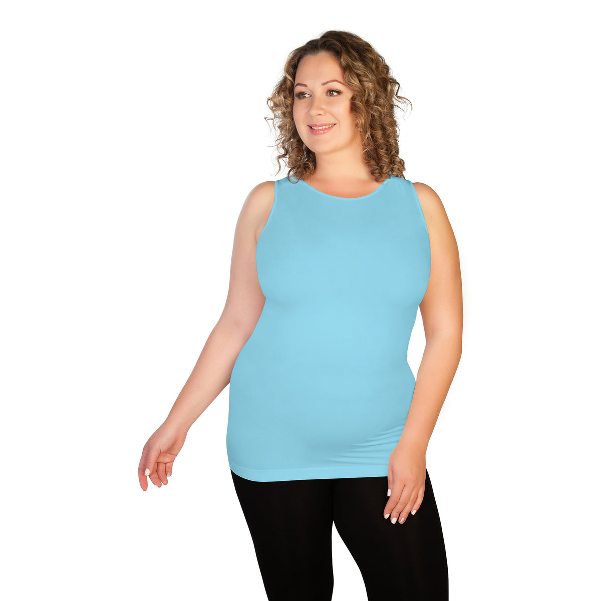 aqua plus high neck tank top
