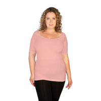 Blush Reversible Scoop Neck Tee Plus Size