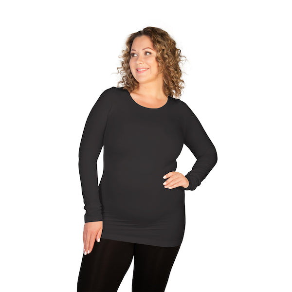 Plus Long Sleeve Crew Neck Tee