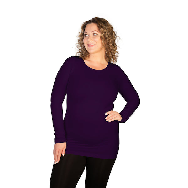 Plus Long Sleeve Crew Neck Tee