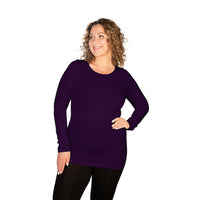 Plus Long Sleeve Crew Neck Tee