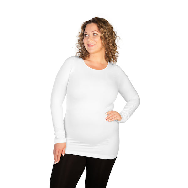 Plus Long Sleeve Crew Neck Tee