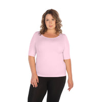 Plus Elbow Length Sleeve Top