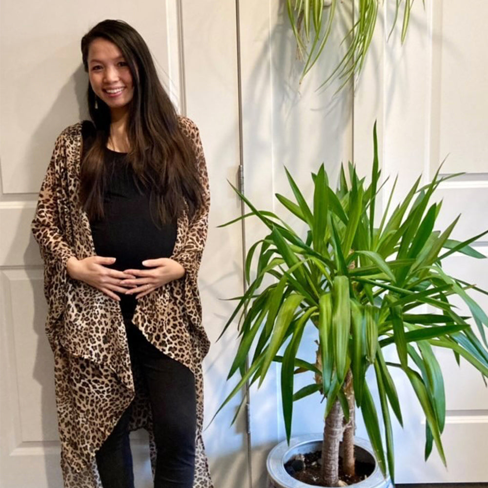 Animal Print Kimono Maternity
