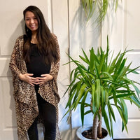 Animal Print Kimono Maternity