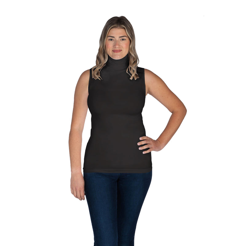 Sleeveless Mock Turtleneck