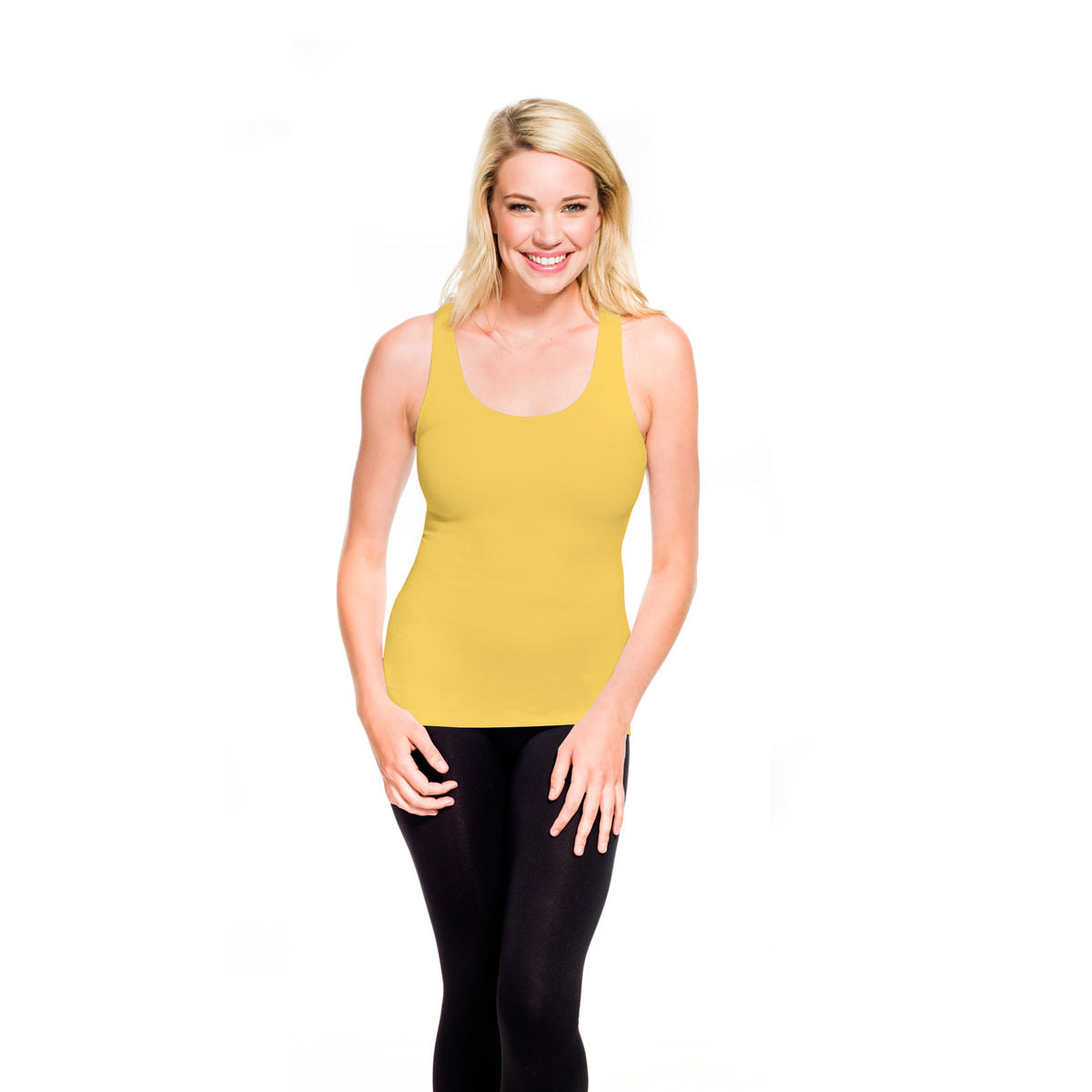 Banana Ribbed Racerback Tank Top