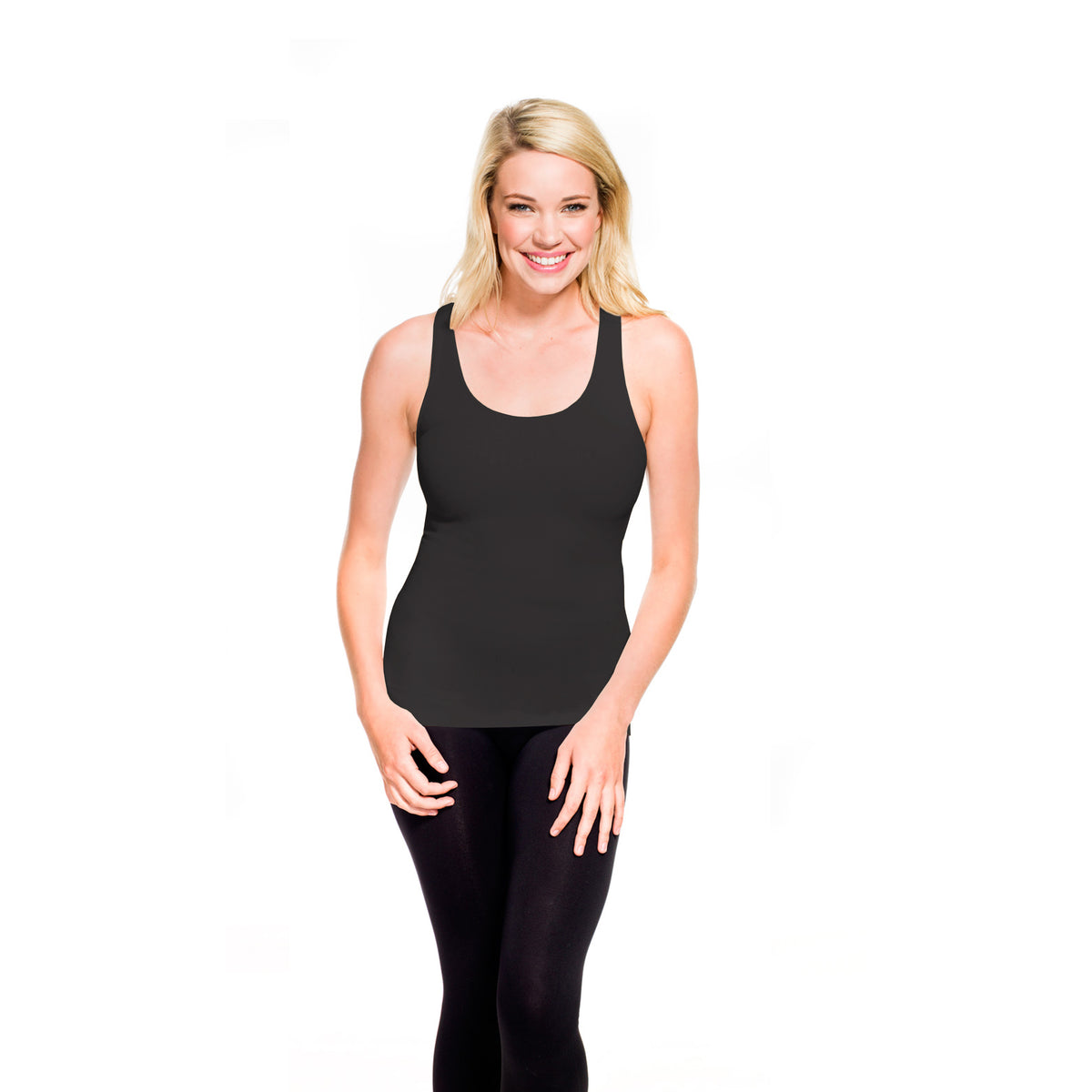 Charcoal Ribbed Racerback Tank Top