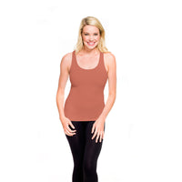 Clay Ribbed Racerback Tank Top