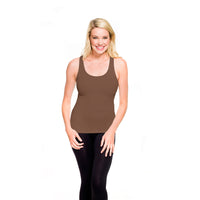 Taupe Ribbed Racerback Tank Top