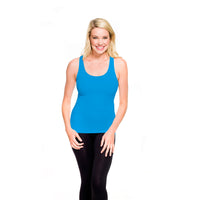 Turquoise Ribbed Racerback Tank Top