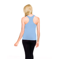 Baby Blue Racerback Tank Top Back View