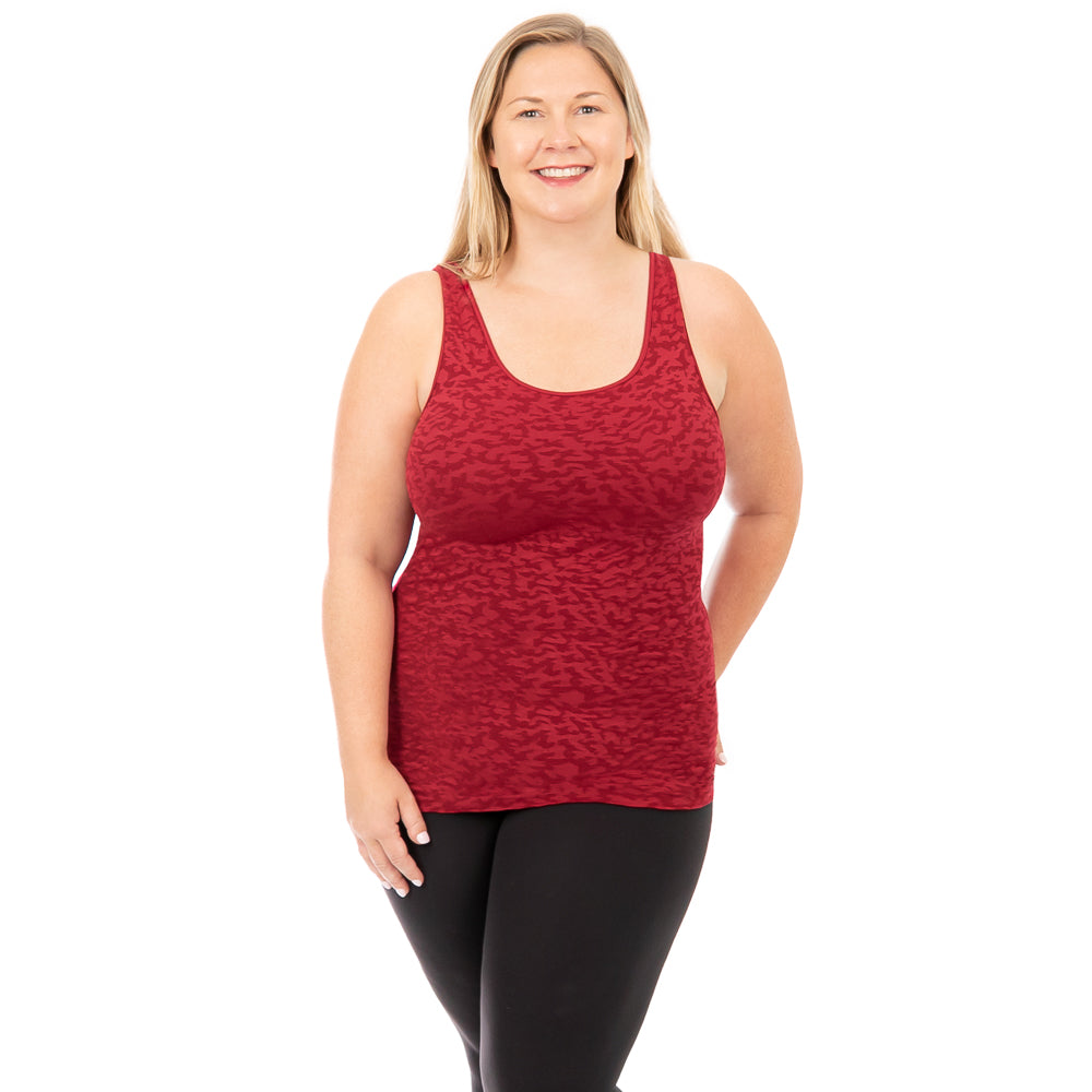 Cranberry Plus Burnout Tank Top