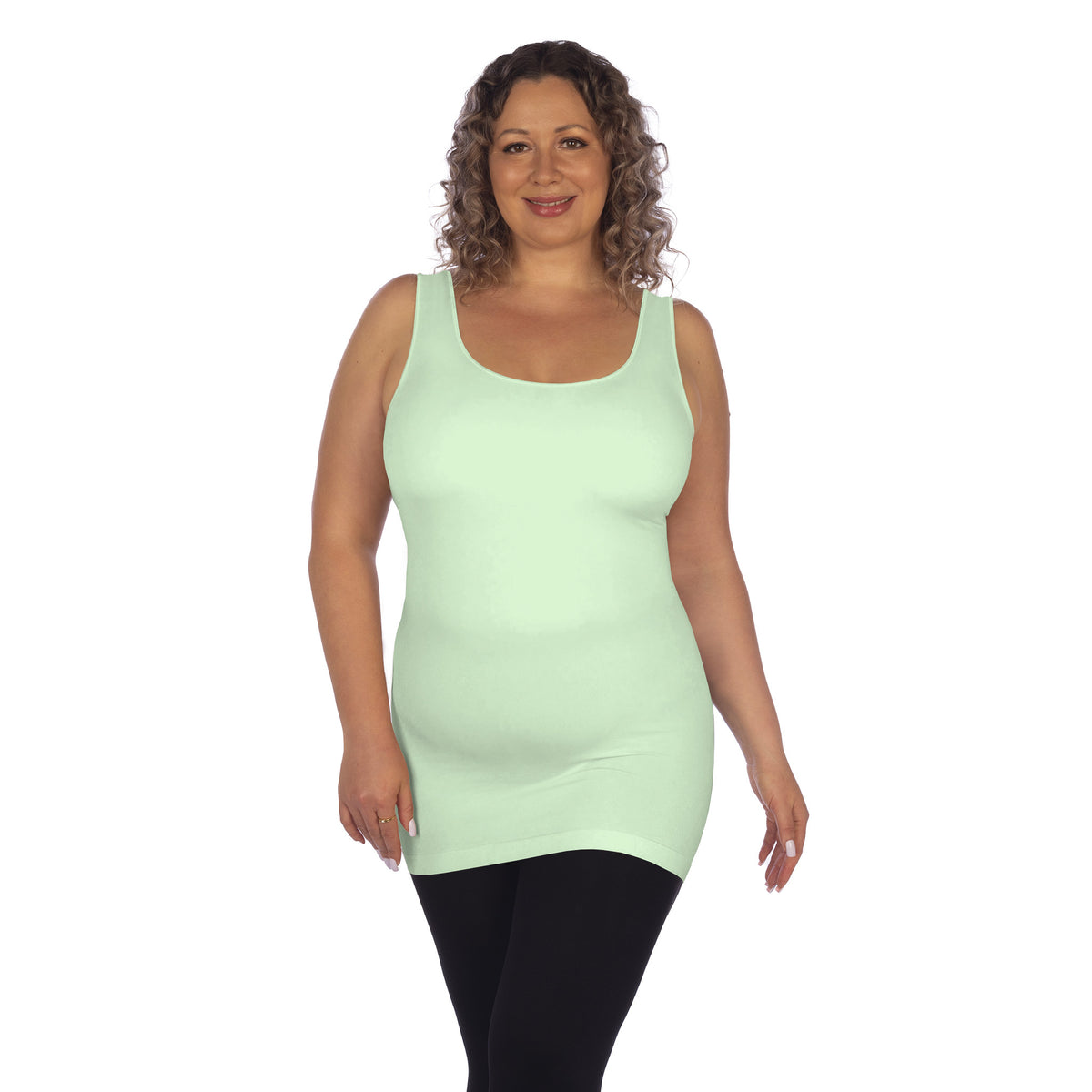 Tank With Built In Bra Plus Size Mint