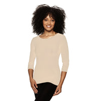 3/4 Sleeve Crewneck Top