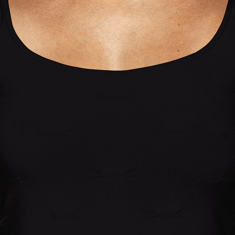 Black Tuck Stitch Tank Top Zoom