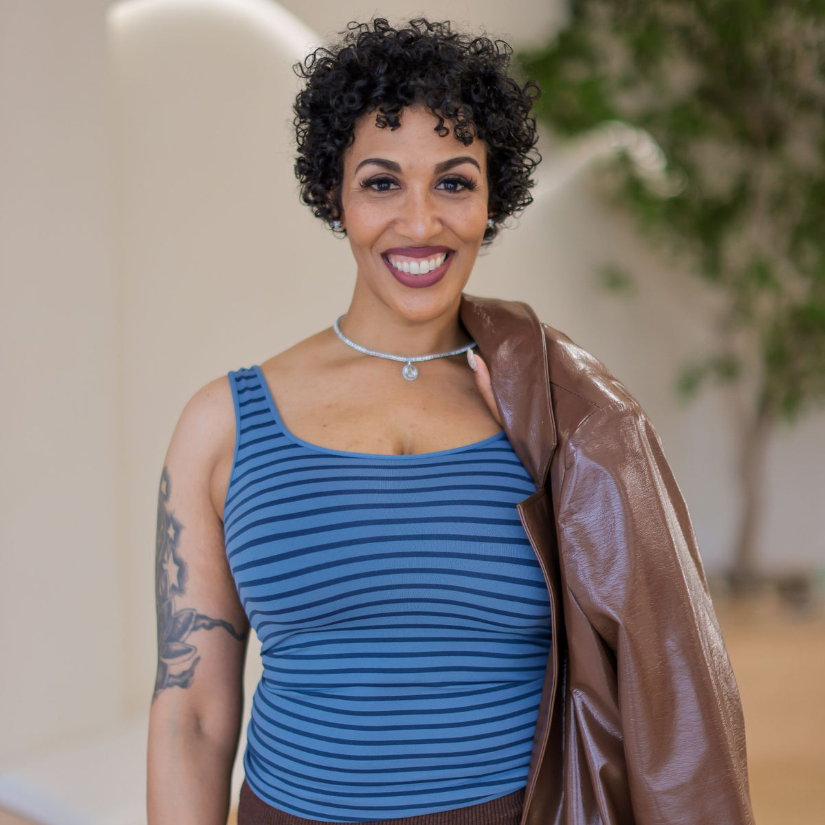 Tonal Stripe Tank Top