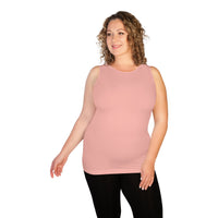 blush plus high neck tank top