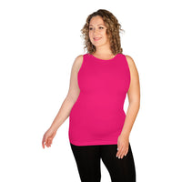 fuchsia plus high neck tank top