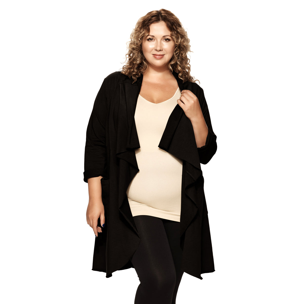 Black Plus French Terry Jacket