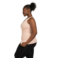 Blossom Plus Soft Ribbed V Neck Tank Top Side