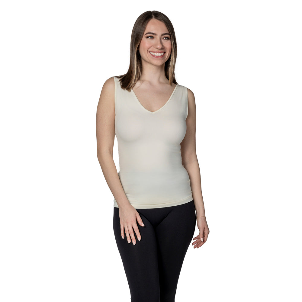 Reversible Scoop to V Neck Tank Top