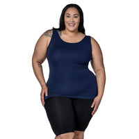 Plus Reversible Scoop to V-Neck Tank Top