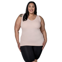 Plus Reversible Scoop to V-Neck Tank Top