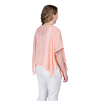 One Size Chiffon Top Tulip Back