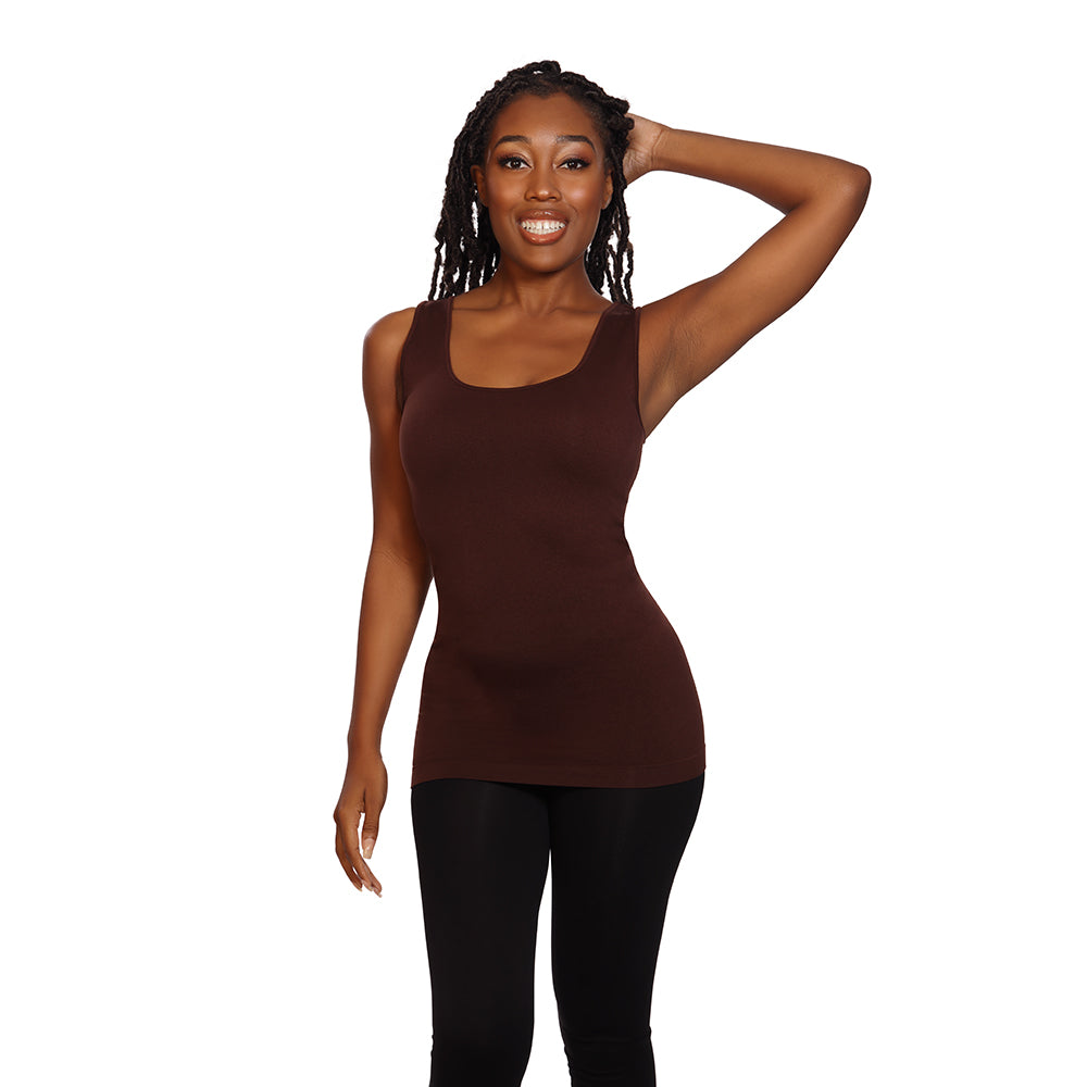 Basic Tank Top Dark Brown