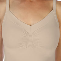 Stone Ruched Tank Top Close Up
