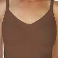 Taupe Ruched Tank Top