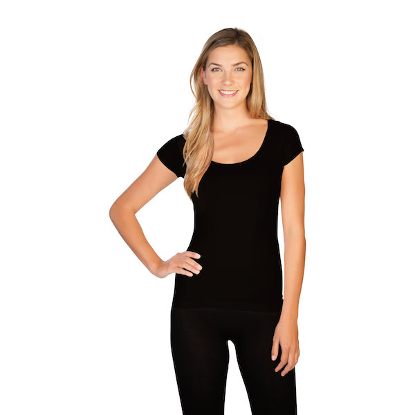 Black Cap Sleeve Tee