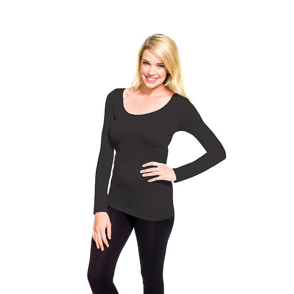 Long Sleeve Scoop Neck Tee